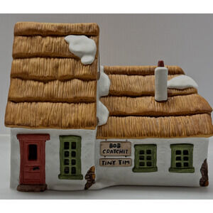 Vintage Dept 56 Dickens Village The Cottage Of Bob Cratchit Tiny Tim No Light